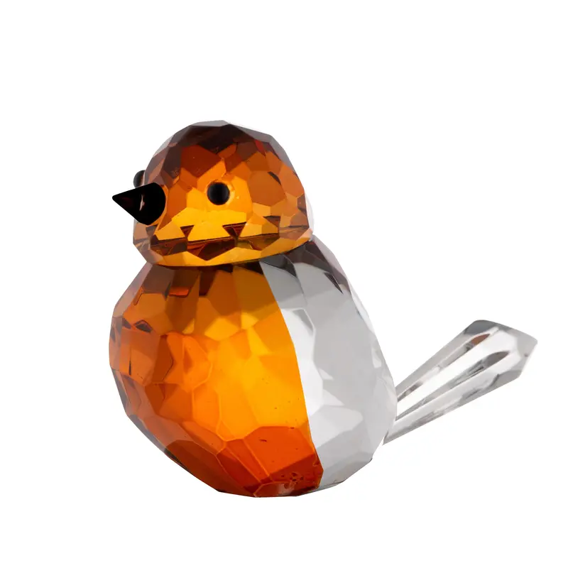 Galway Crystal Hand-Blown Robin Figurine 1