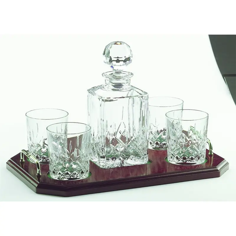 Galway Crystal Longford Square Decanter Set – Elegant Pair For Whiskey Or Port 1