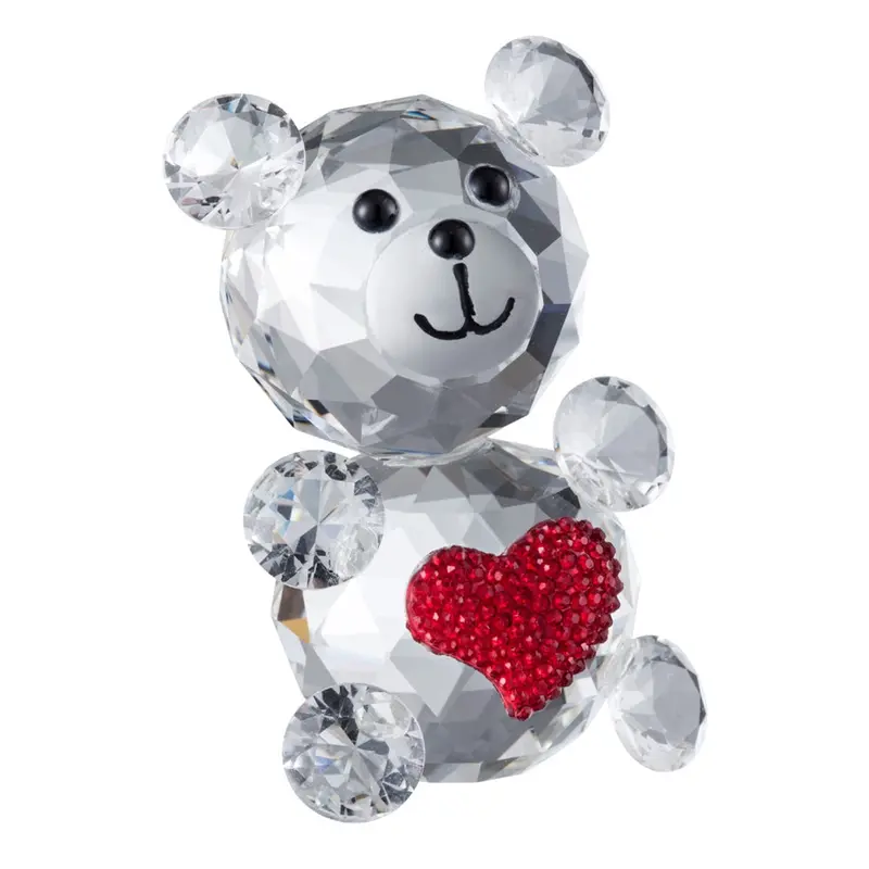 Galway Crystal Love Bear In Pink Crystal 1