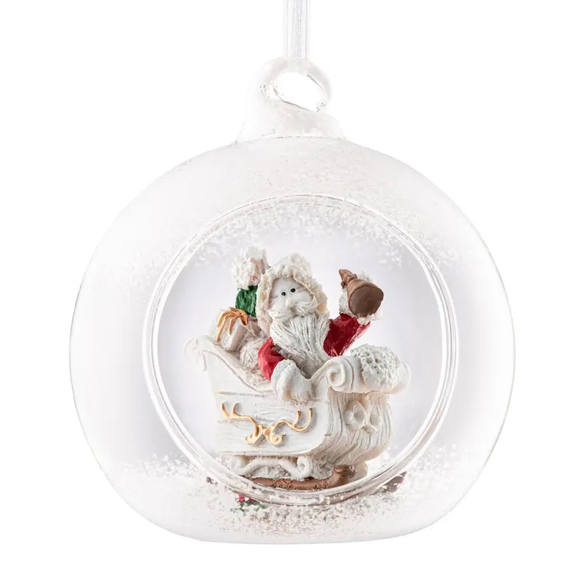 Galway Living Santa'S Sleigh Bauble – Whimsical Handcrafted Hanging Ornament 1