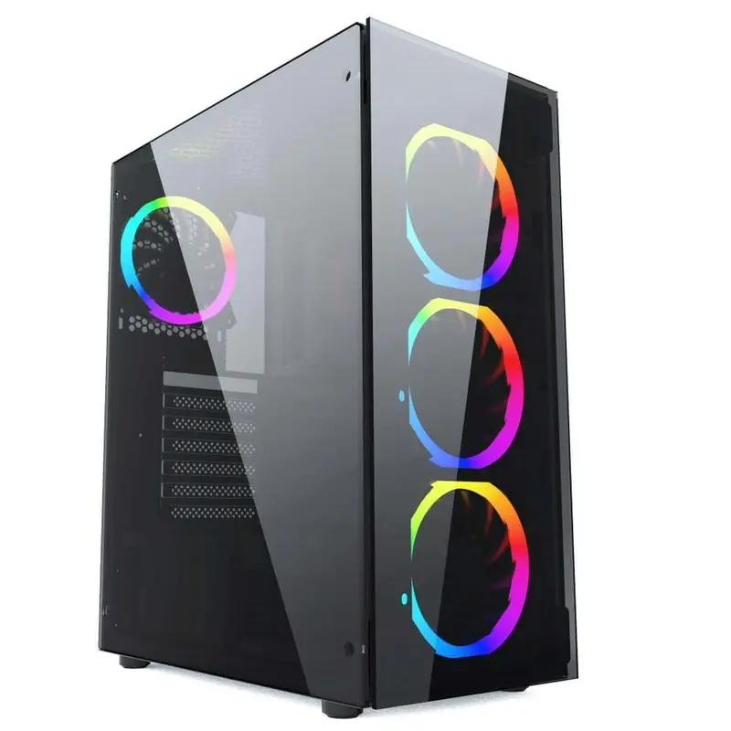 Gembird Ccc-Fc-1500Rgb Atx Mid-Tower – Black Case With Rgb Fans 1