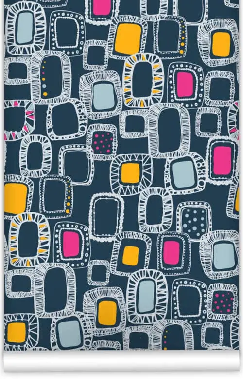 Geometric Shapes & Squares Wallpaper Roll – 61.5 Cm × 10 M 1