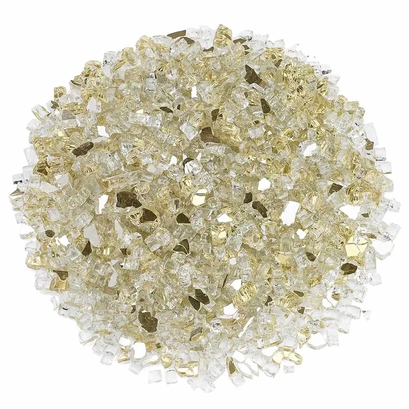 Gold Reflective Premium Fire Glass – 1/4-Inch, 10 Lb 1