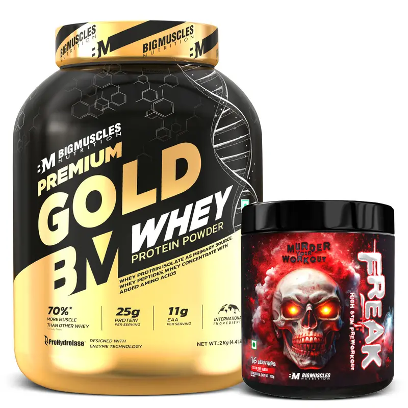 Gold Whey Protein With Energy-Boosting Freak Supplement 1