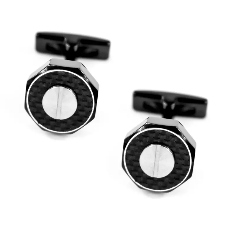 Guess Men'S Classic Cufflinks – Polished Metal Design 1