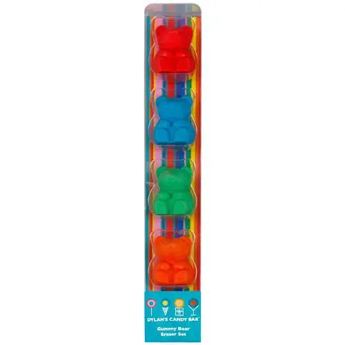 Gummy Bear Shaped Erasers – Fun Multi-Color Set For Students 1