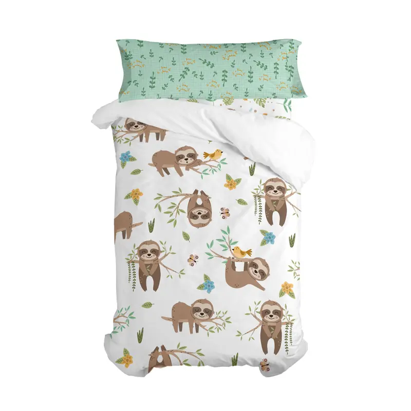 Happyfriday Moshi Moshi Happy Sloth Duvet Cover Set – Single, 2-Piece 1