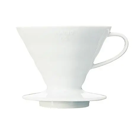 Hario V60-01 White Ceramic Dripper For Single-Serve Brewing 1