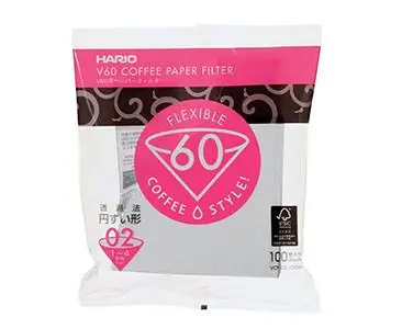 Hario V60-02 White Paper Coffee Filters – 100-Pack 1