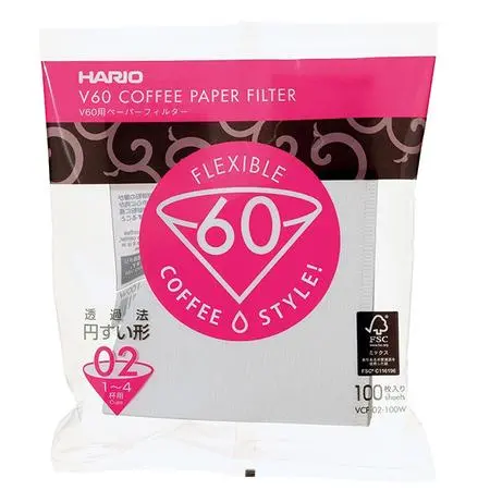 Hario V60 Size 02 Paper Coffee Filters – Natural, Unbleached, Pack Of 40 1