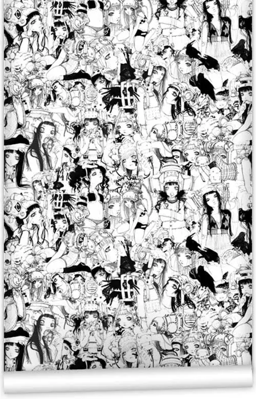 Helmet Girls Silhouette Wallpaper Roll – 61.5 Cm × 10 M 1