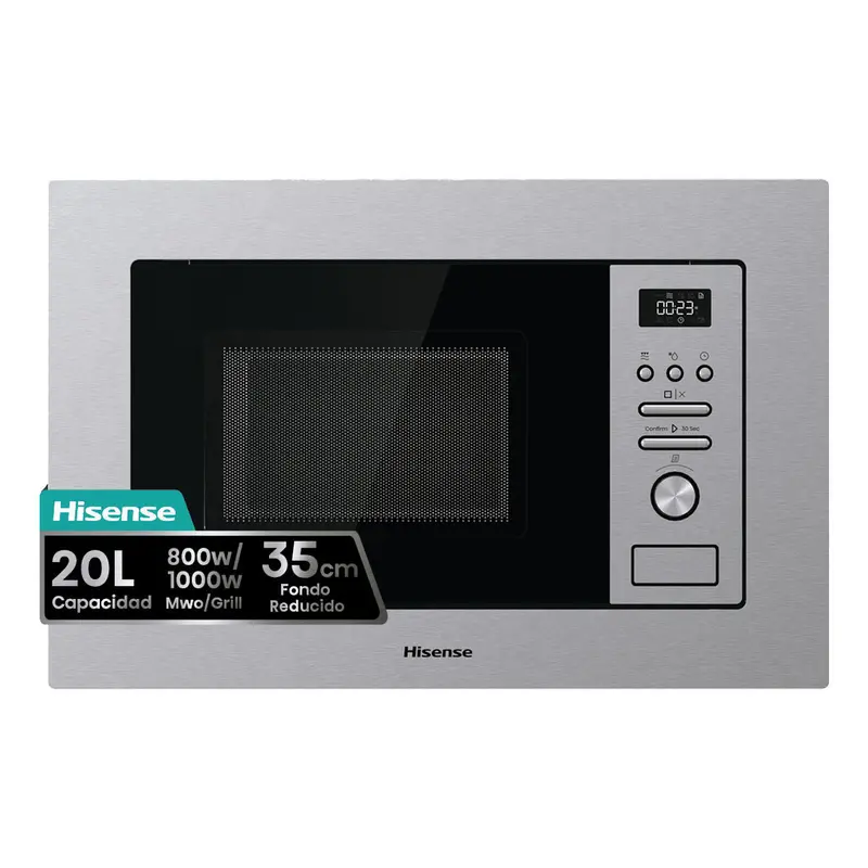 Hisense Bim320G41X Microwave With Grill – 20 L, 800–1000 W, Stainless Steel, Refurbished Grade A 1