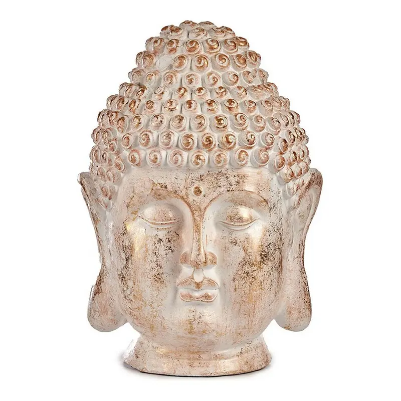 Ibergarden Cc20431 Buddha Garden Statue – White & Gold Polyresin, 31.5 X 50.5 X 35 Cm 1