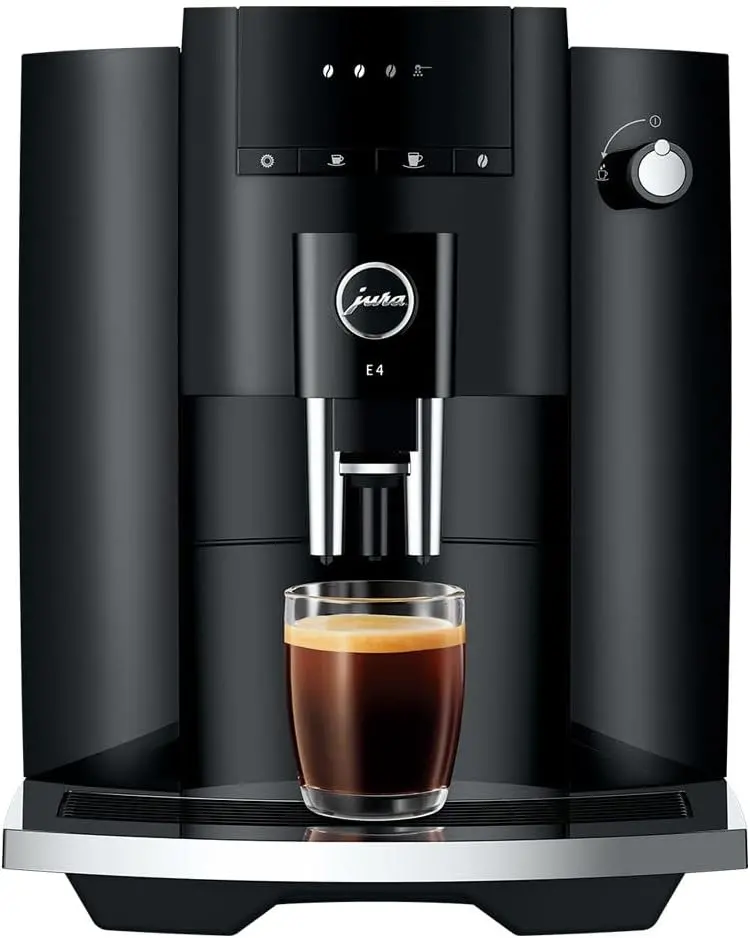 Jura E4 Piano Black Compact Automatic Coffee Maker 1