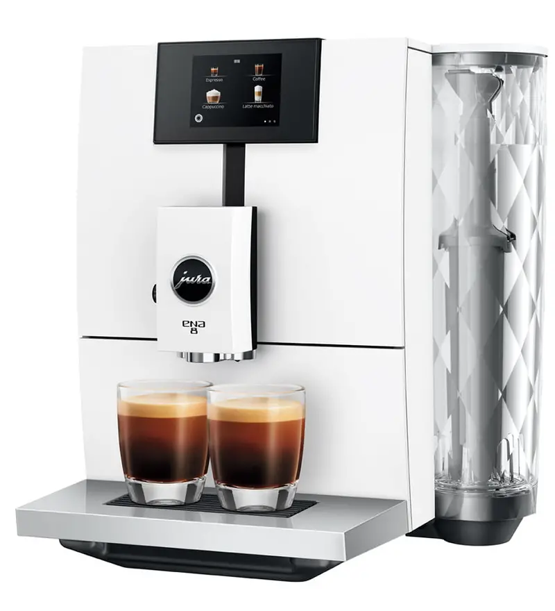 Jura Ena 8 Automatic Espresso Machine – Nordic White Finish 1