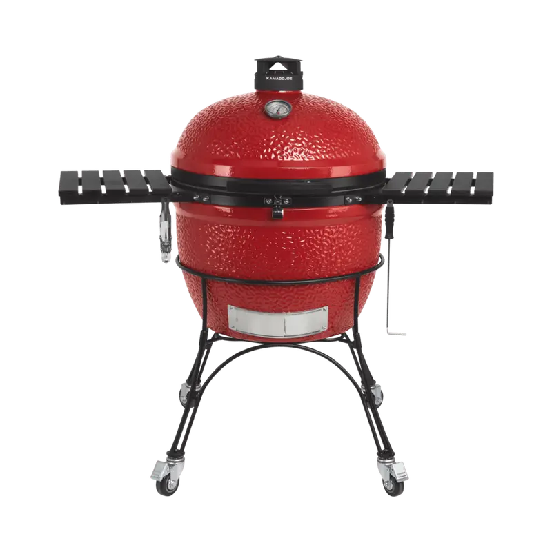 Kamado Joe Big Joe 24" Red Grill With Cart 1