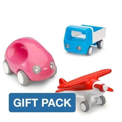Kid O Vehicle Gift Set – Wooden Car, Truck & Airplane Combo 1