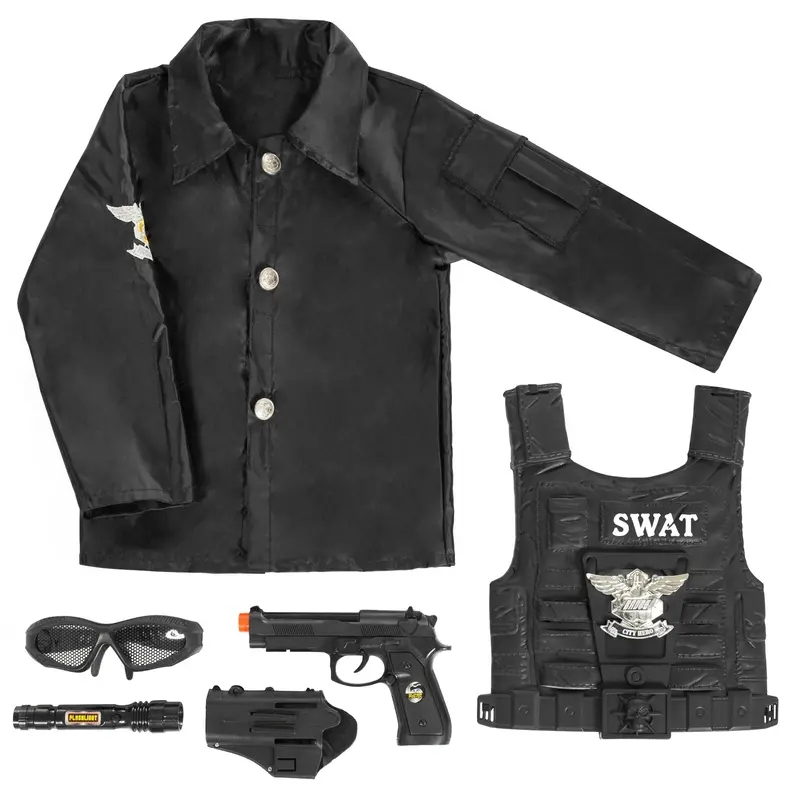 Kids Police Role-Play Costume Set – 7-Piece Dress-Up Kit With Accessories 1