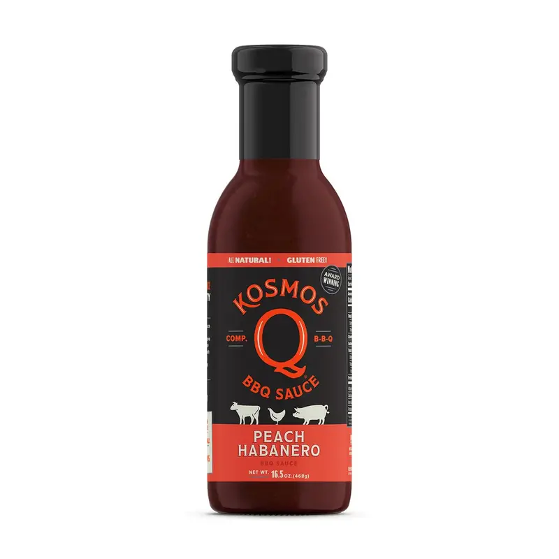 Kosmos Q Peach Habanero Barbecue Sauce – Bold & Fruity Heat 1