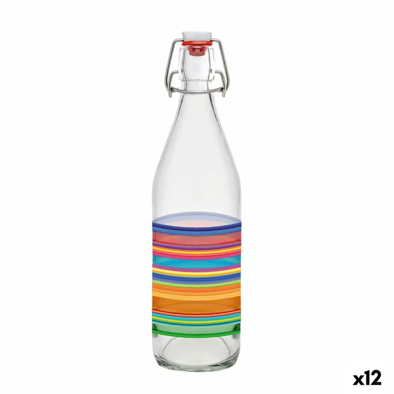 La Mediterránea 1-Litre Glass Bottles – Set Of 12 Reusable Containers 1