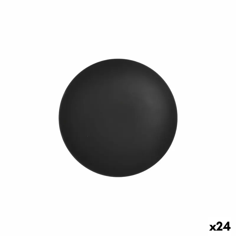 La Mediterránea Black Deep Plate – 21 × 5.3 Cm, Pack Of 24 1