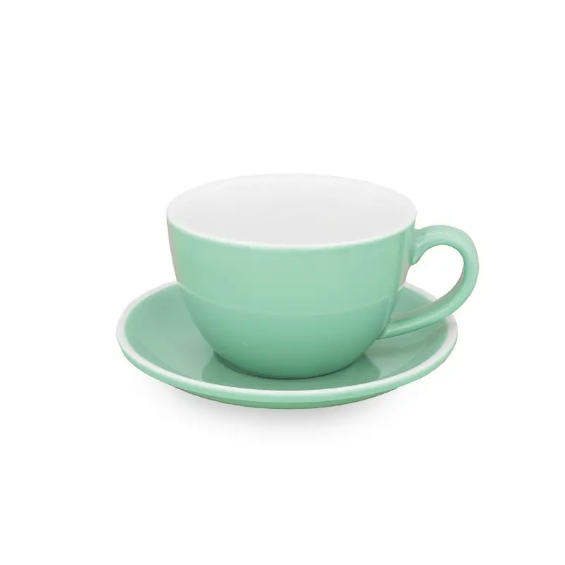 Latte Cup With Matching Saucer – 180Ml Modern Ceramic Mug By Epic 1