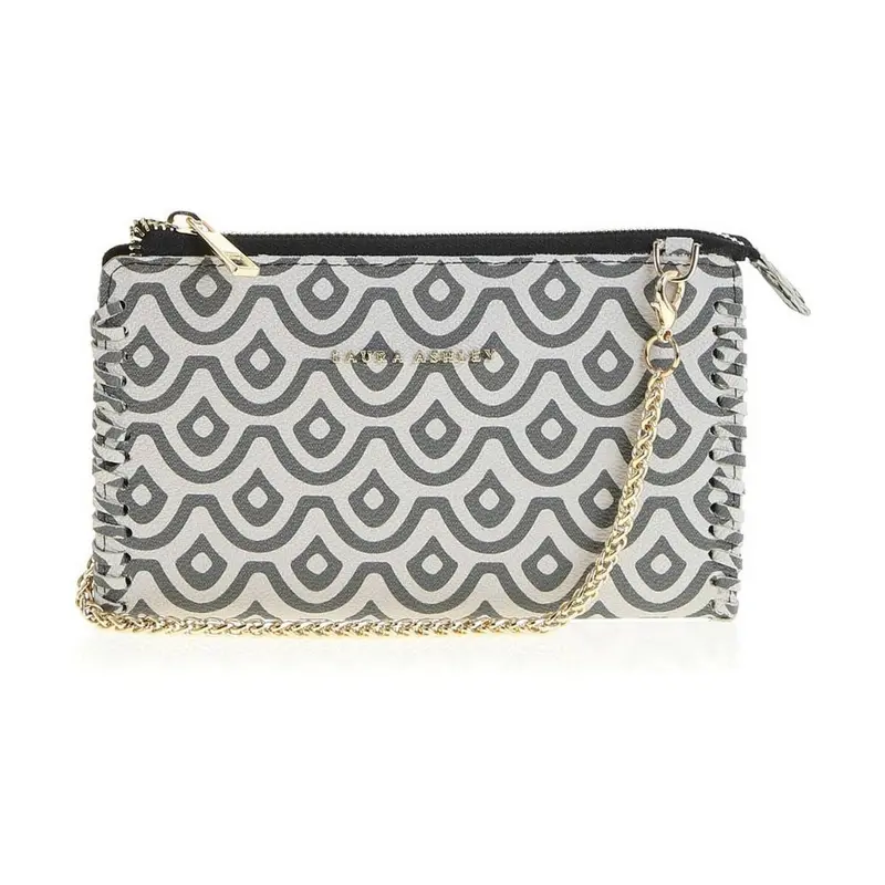 Laura Ashley Monogram Women'S Purse – White & Black Crossbody Clutch 1