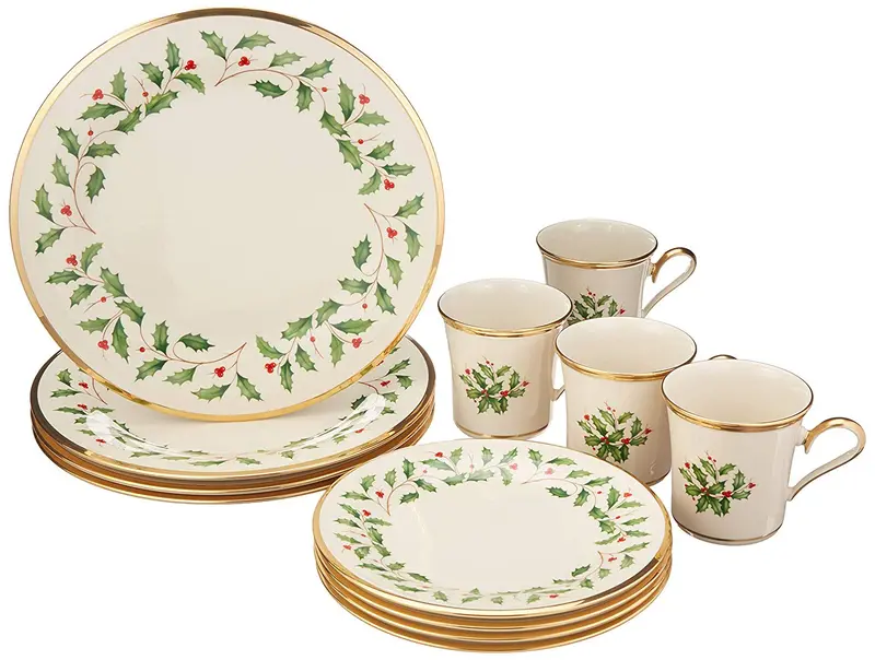 Lenox Holiday 12-Piece Dinnerware Set – Festive Tableware Collection 1