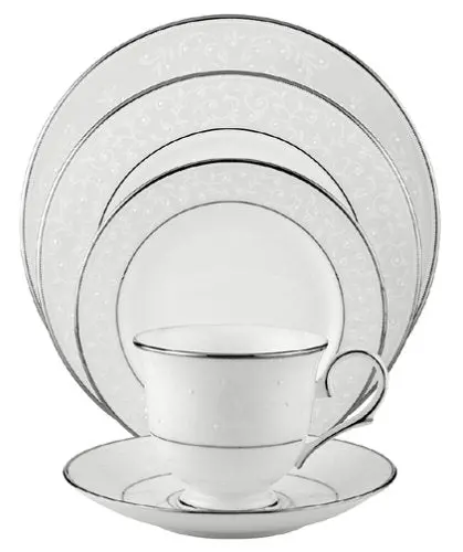 Lenox Opal Innocence Platinum-Banded 5-Piece Place Setting – Service For One, Bone China 1