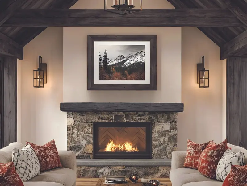 Lexington Hearth Smokehouse-Style Non-Combustible Fireplace Mantel 1
