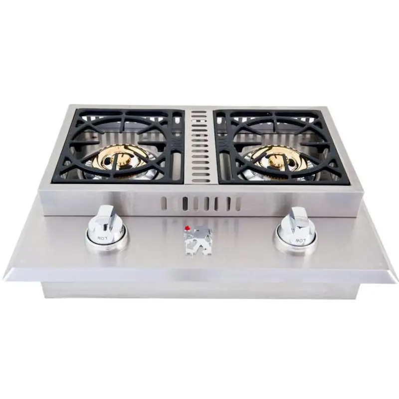 Lion Stainless Steel Drop-In Dual Side Burner Unit 1