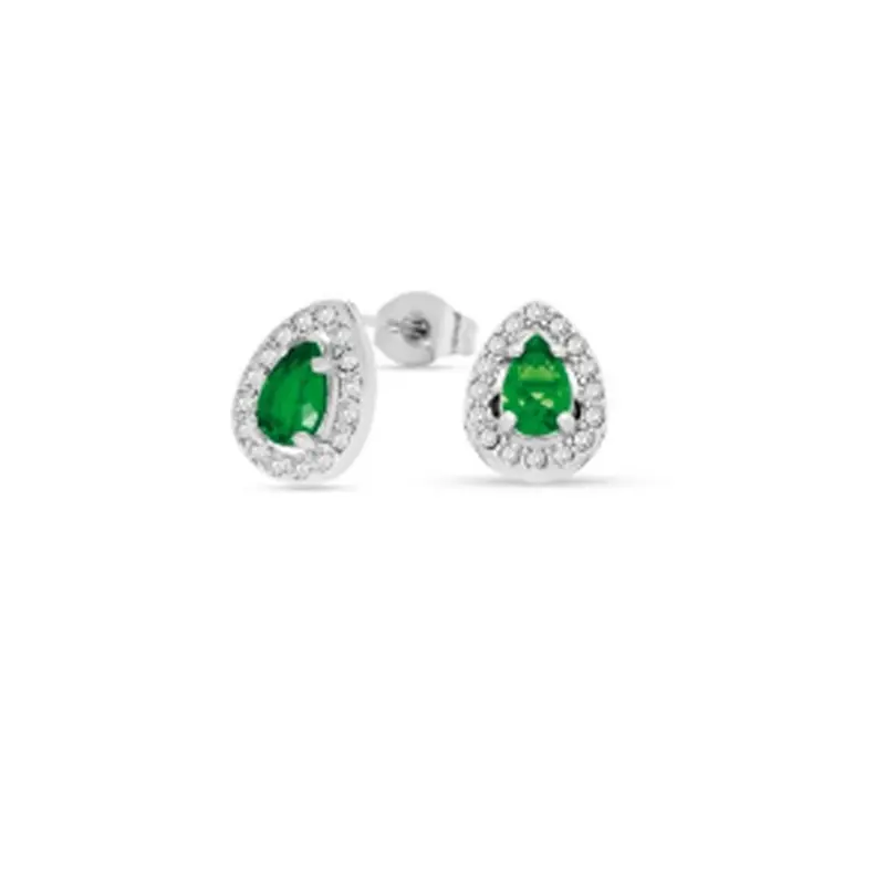 Liu Jo Lj2286 Green Enamel Silver Earrings 1