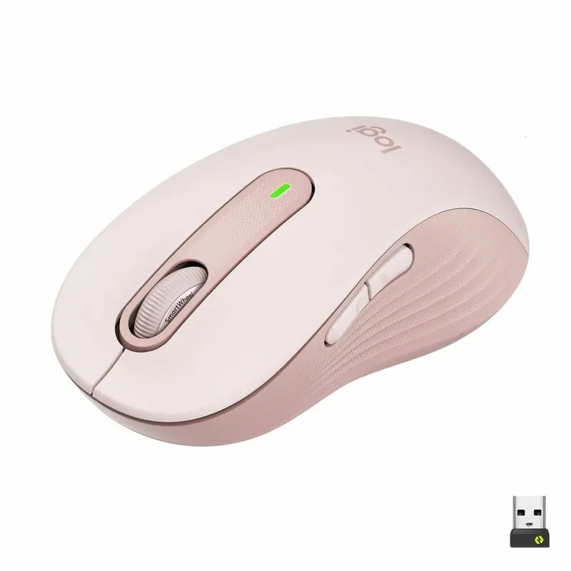 Logitech Wireless Mouse – Soft Pink, Compact Design (Model 910-006237) 1