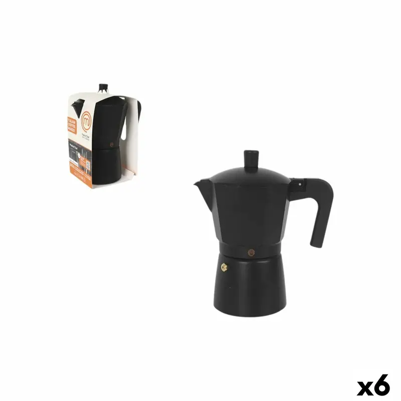 Masterchef Authentic Moka Pot – 6-Cup Espresso Brewer Set (6 Units) 1