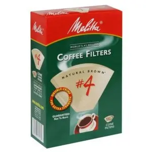 Melitta Brown Cone #4 Paper Coffee Filters – Standard Size 1
