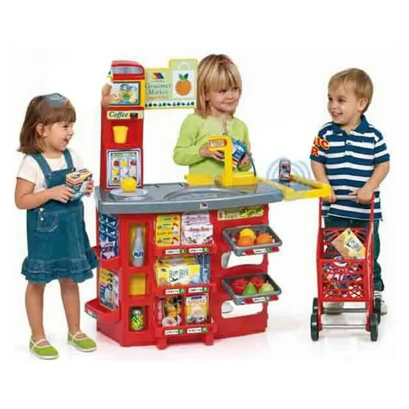 Moltò Supermarket Playset – Interactive Toy Grocery Store With 20 Accessories (103 Cm) 1