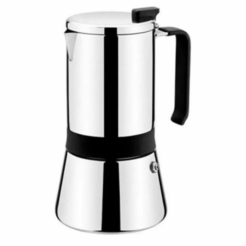 Monix M770010 Italian Stovetop Coffee Maker – Stainless Steel, 10-Cup (500 Ml) 1