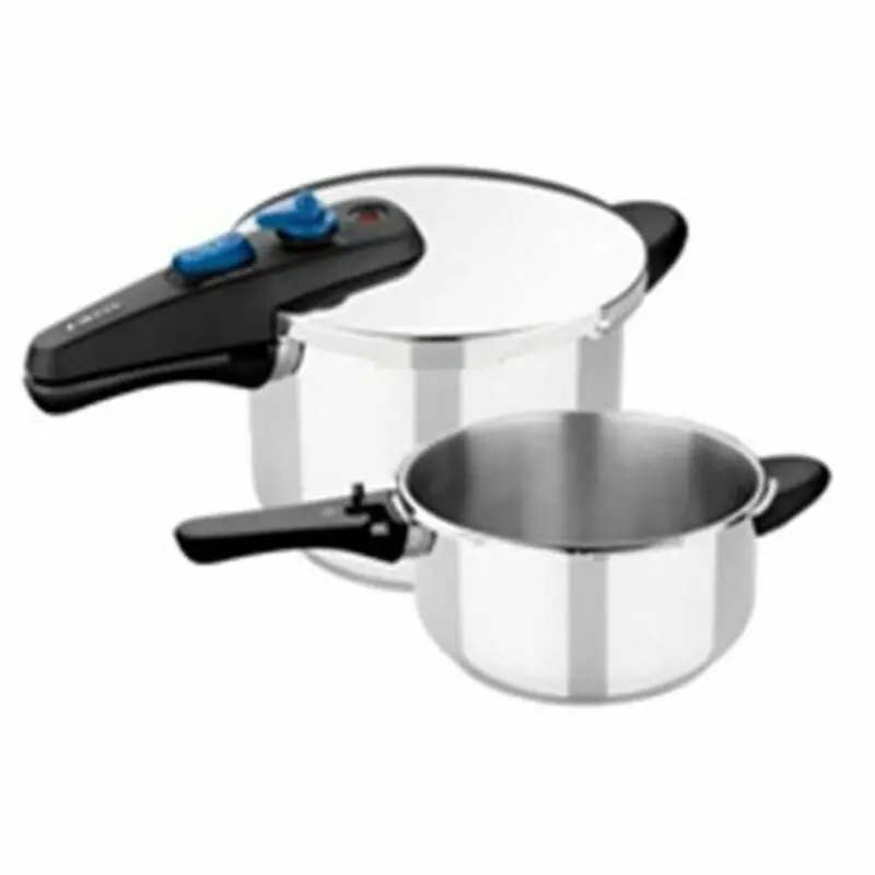 Monix Stainless Steel Pressure Cooker Set – 6L Dual-Pot Design 1