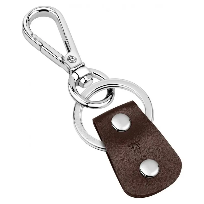 Morellato Prestige Brown Leather Keychain 1