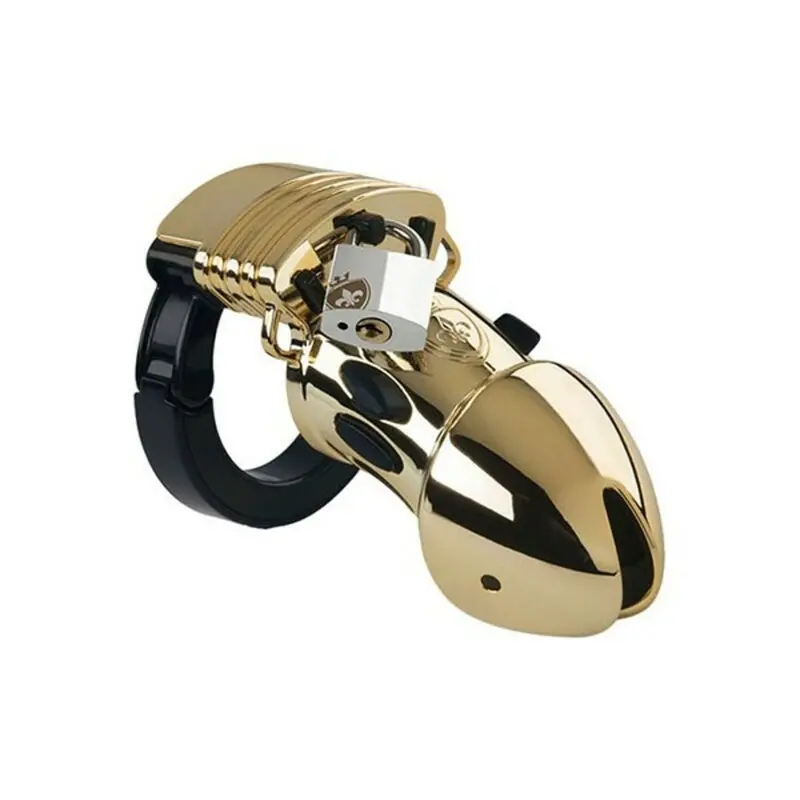 Mystim Pubic Enemy No. 1 Gold-Plated Cock Cage – Size 5142330000 1