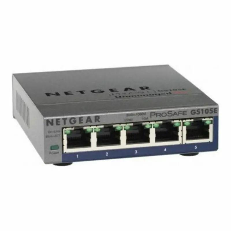 Netgear Gs105E Unmanaged Gigabit Switch – 5-Port Desktop Model 1