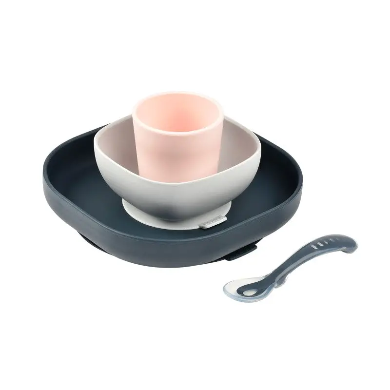 Night Blue Silicone Mealtime Set For Infants 1