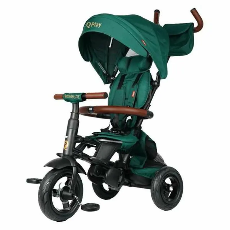Ocio Trends Rito Star Deluxe Tricycle – Green Baby Pushchair With Canopy 1