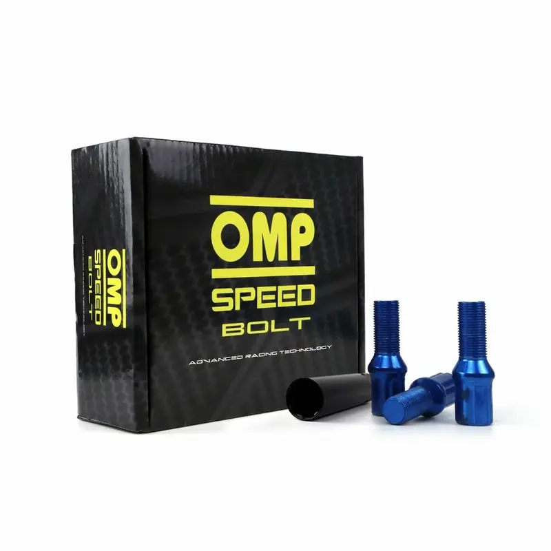 Omp 27 Mm Blue Wheel Nut Set – 20 Units, M14 × 1.25 Pitch 1