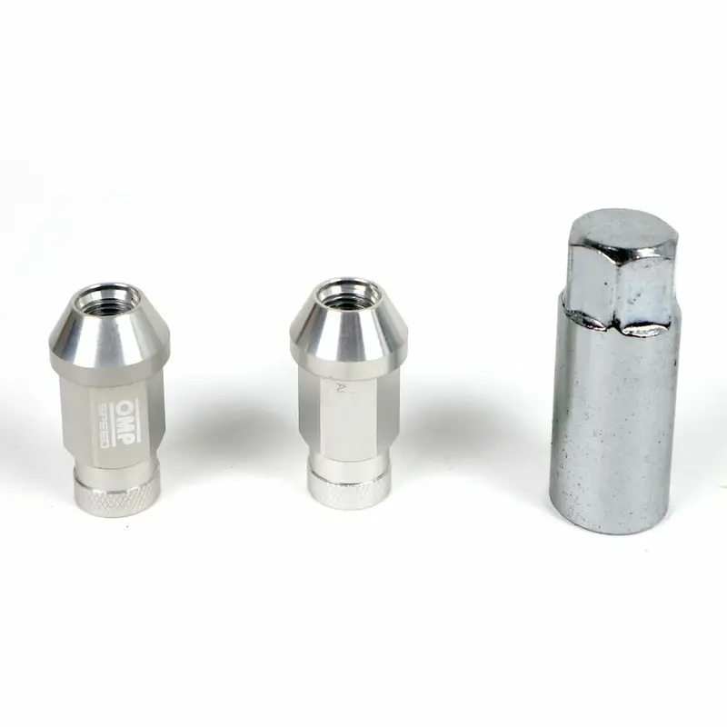 Omp 7075 Aluminum Lock Nut Set – 40Mm M14×1.5, 20-Piece, Silver Finish 1