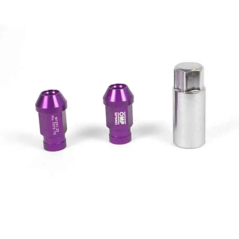 Omp 7075 Aluminum Lock Nut Set – 40Mm M14×1.5, 20-Piece, Violet Anodized 1