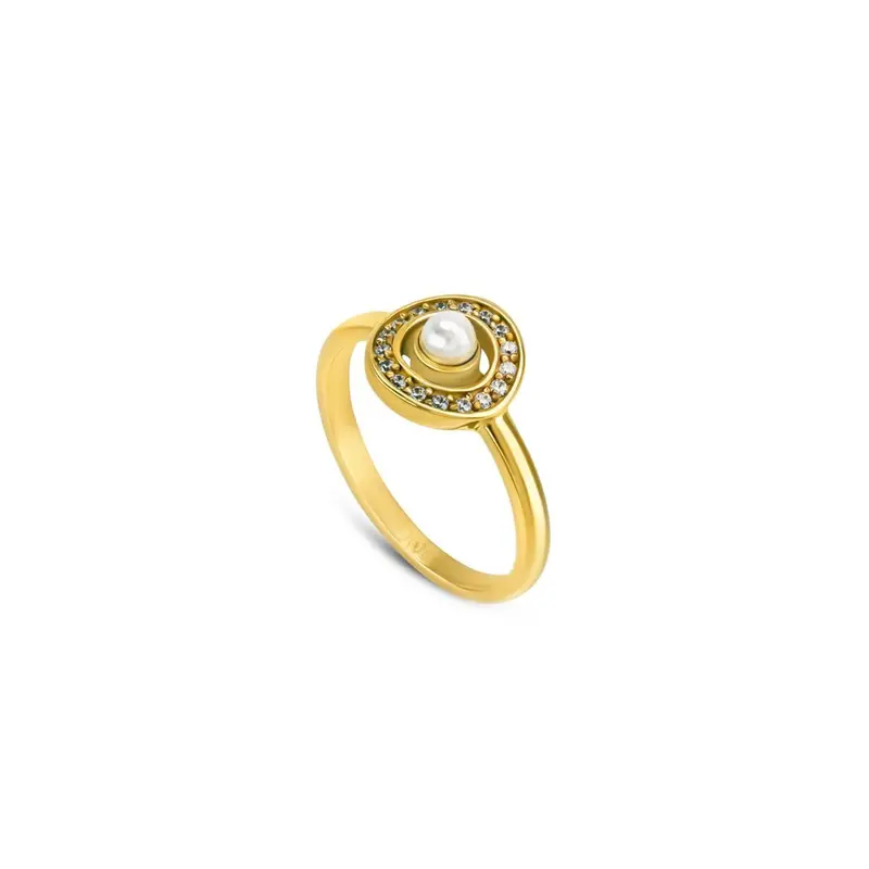 One Jewels Golden Ladies' Ring – Ojatr01D-7, Size 7 1