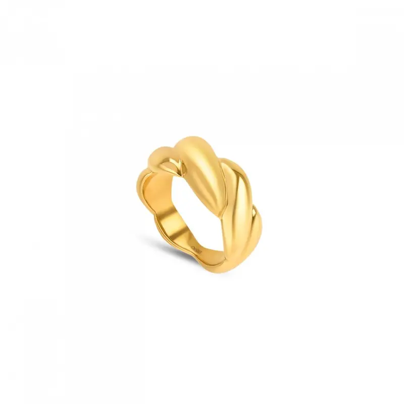 One Jewels Golden Ladies' Ring – Ojbr09G-8, Size 8 1