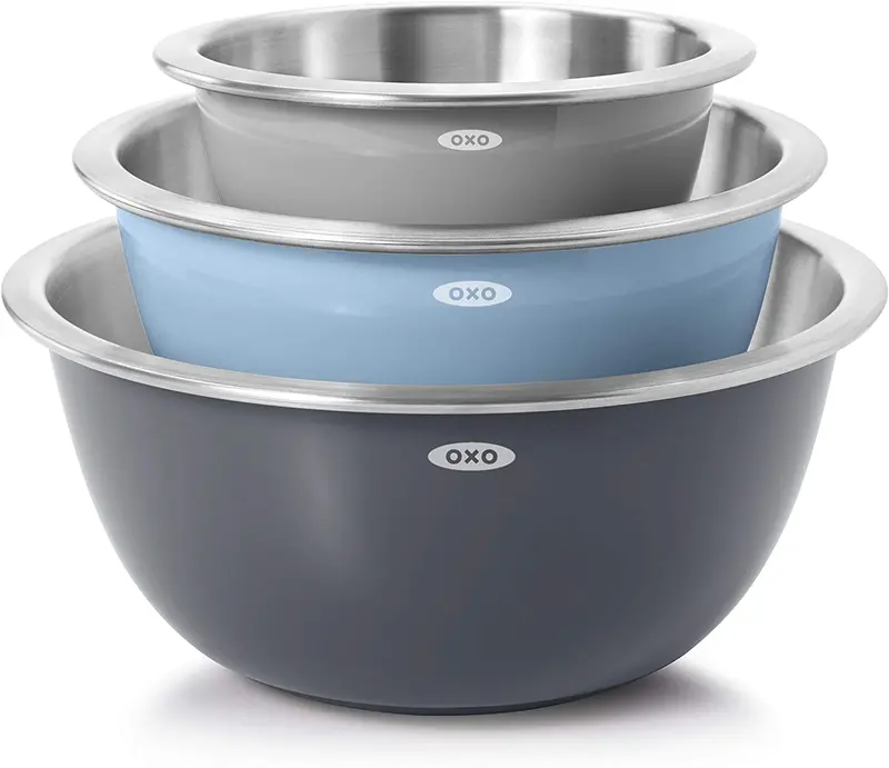 Oxo Good Grips 3-Piece Stainless Steel Mixing Bowl Set With Non-Slip Bases 1