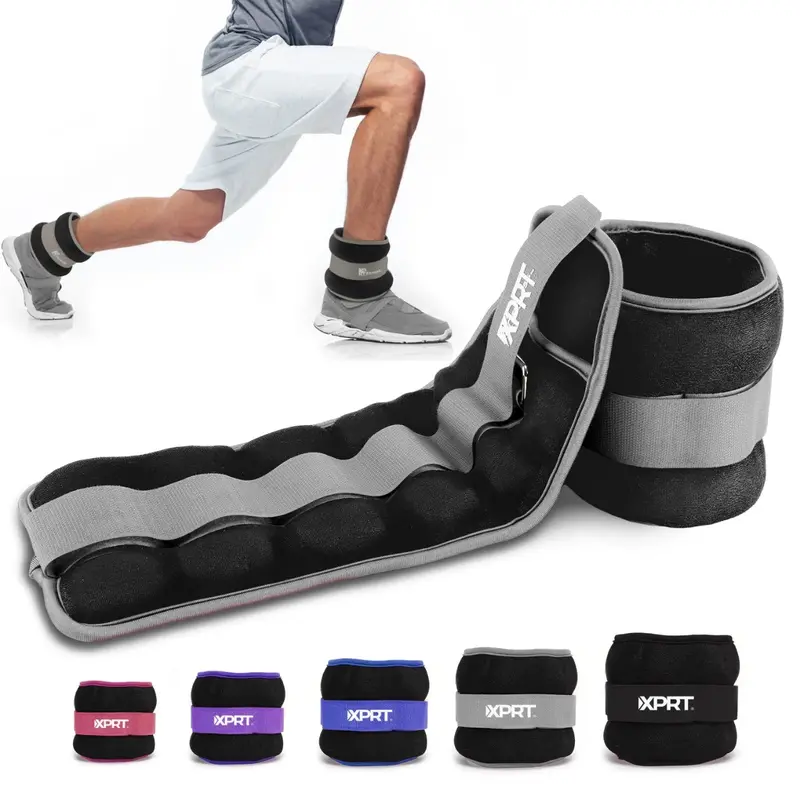 Pair Of Adjustable Black Ankle Weights – 4 Lb Total (2 × 2 Lb) For Low-Impact Resistance Training 1